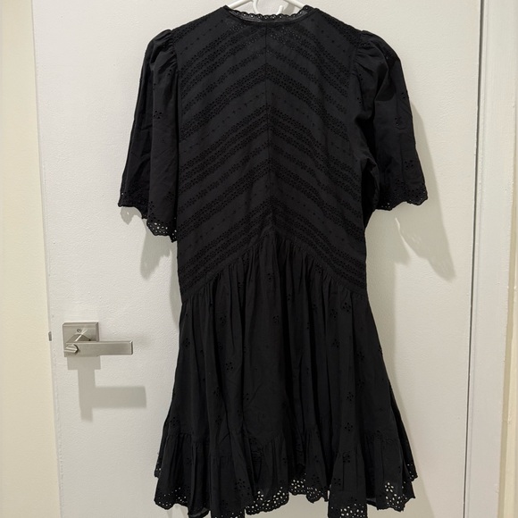 NEW Madewell Eyelet Flutter Sleeve Mini Dress in Cotton - Picture 4 of 7